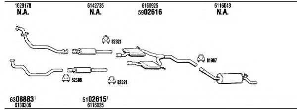 WALKER FO56059 Exhaust System